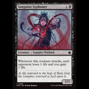 MTG Sanguine Syphoner Foundations fdn#68