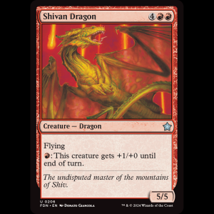 MTG Shivan Dragon Foundations fdn#206