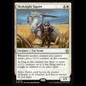 MTG Skyknight Squire Foundations fdn#23