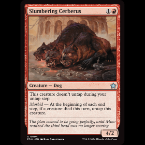 MTG Slumbering Cerberus Foundations fdn#94