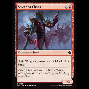 MTG Sower of Chaos Foundations fdn#95