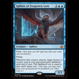 MTG Sphinx of Forgotten Lore Foundations fdn#51