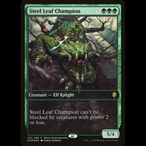 MTG Campeón de la Hoja de Acero (Steel Leaf Champion) Dominaria Promos pdom#182