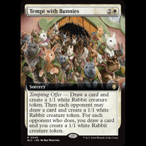 MTG Tempt with Bunnies Bloomburrow Commander blc#49