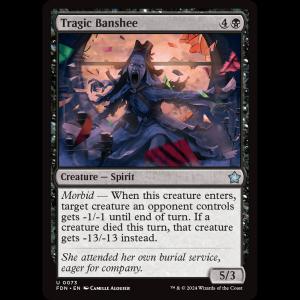 MTG Tragic Banshee Foundations fdn#73