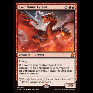 MTG Twinflame Tyrant Foundations fdn#97