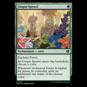 MTG Utopia Sprawl Wilds of Eldraine Commander woc#135