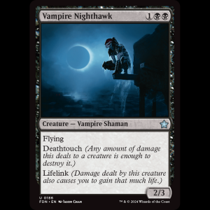 MTG Vampire Nighthawk Foundations fdn#186