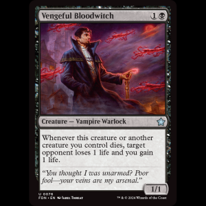 MTG Vengeful Bloodwitch Foundations fdn#76