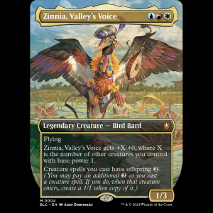 MTG Zinnia, Valley's Voice Bloomburrow Commander blc#4