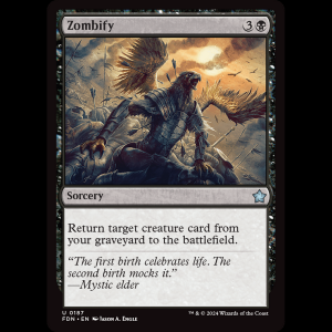 MTG Zombify Foundations fdn#187