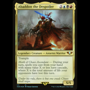 MTG Abaddon the Despoiler Warhammer 40,000 Commander 40k#171