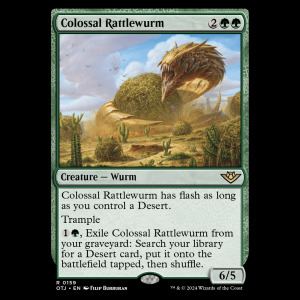 MTG Colossal Rattlewurm Outlaws of Thunder Junction otj#159