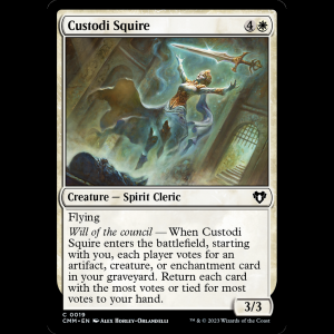 MTG Custodi Squire Commander Masters cmm#19