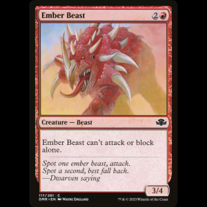 MTG Ember Beast Dominaria Remastered dmr#117
