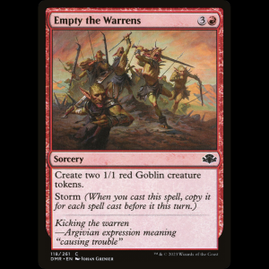 MTG Empty the Warrens Dominaria Remastered dmr#118