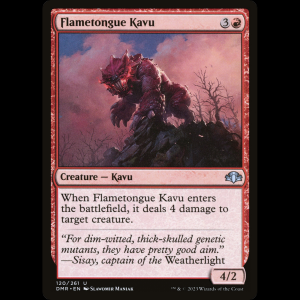 MTG Flametongue Kavu Dominaria Remastered dmr#120