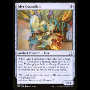 MTG Myr custodio (Myr Custodian) Phyrexia: All Will Be One one#235