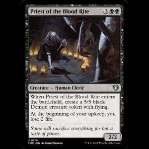 MTG Priest of the Blood Rite Commander Masters cmm#179