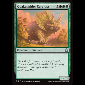 MTG Quakestrider Ceratops Foundations fdn#110