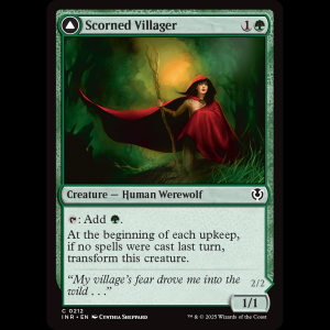 MTG Scorned Villager // Moonscarred Werewolf Innistrad Remastered inr#212