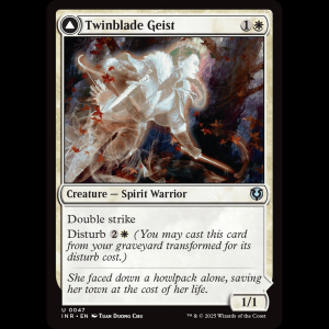 MTG Twinblade Geist // Twinblade Invocation Innistrad Remastered inr#47