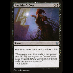 MTG Ambition's Cost Commander 2021 c21#134