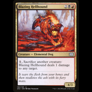 MTG Blazing Hellhound Double Masters 2022 2x2#183