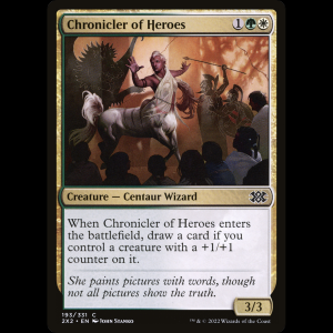 MTG Chronicler of Heroes Double Masters 2022 2x2#193