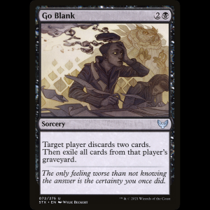 MTG Quedarse en blanco (Go Blank) Strixhaven: School of Mages stx#72