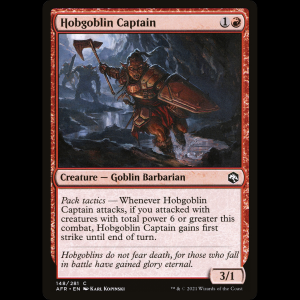 MTG Capitana hobgoblin (Hobgoblin Captain) Adventures in the Forgotten Realms afr#148