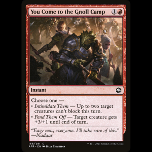 MTG Llegas al campamento gnoll (You Come to the Gnoll Camp) Adventures in the Forgotten Realms afr#168