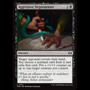 MTG Aggressive Negotiations Tarkir: Dragonstorm tdm#70