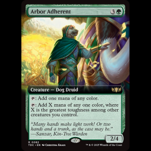 MTG Arbor Adherent Tarkir: Dragonstorm Commander tdc#82