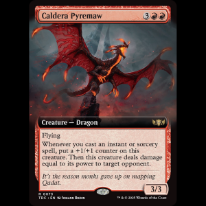 MTG Caldera Pyremaw Tarkir: Dragonstorm Commander tdc#73