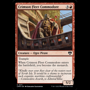 MTG Crimson Fleet Commodore Commander Masters cmm#211