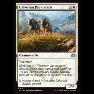 MTG Dalkovan Packbeasts Tarkir: Dragonstorm tdm#7