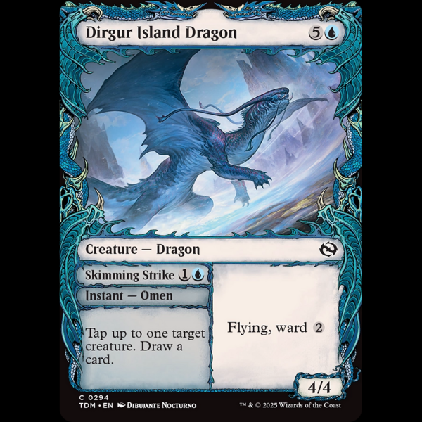 MTG Dirgur Island Dragon // Skimming Strike Tarkir: Dragonstorm tdm#294 -  Madtoyz