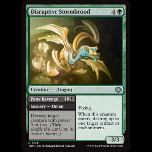 MTG Disruptive Stormbrood // Petty Revenge Tarkir: Dragonstorm tdm#178