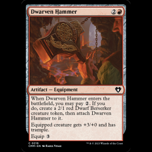 MTG Dwarven Hammer Commander Masters cmm#219