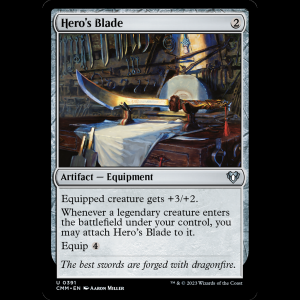 MTG Hero's Blade Commander Masters cmm#391