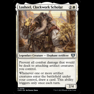 MTG Losheel, Clockwork Scholar Commander Masters cmm#38