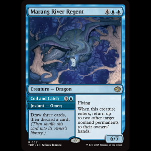 MTG Marang River Regent // Coil and Catch Tarkir: Dragonstorm tdm#51