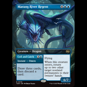 MTG Marang River Regent // Coil and Catch // Marang River Regent Tarkir: Dragonstorm tdm#378