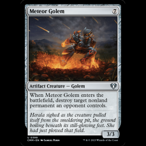 MTG Meteor Golem Commander Masters cmm#399