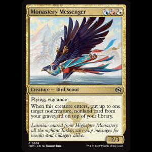 MTG Monastery Messenger Tarkir: Dragonstorm tdm#208