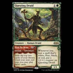 MTG Questing Druid // Seek the Beast Wilds of Eldraine woe#294