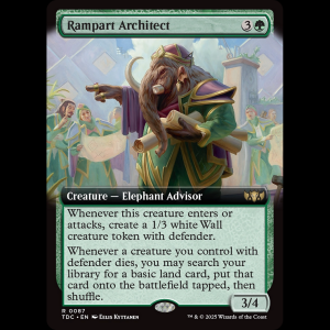 MTG Rampart Architect Tarkir: Dragonstorm Commander tdc#87