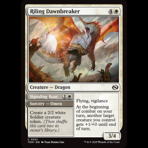 MTG Riling Dawnbreaker // Signaling Roar Tarkir: Dragonstorm tdm#21