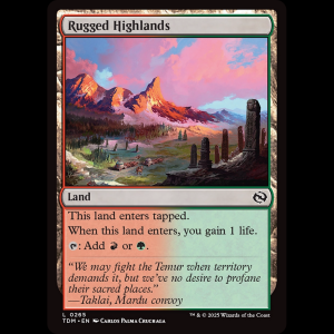 MTG Rugged Highlands Tarkir: Dragonstorm tdm#265